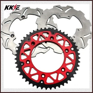 KKE Front And Rear Rotors Sprocket Kit Fit For CR 125R 250R CRF250R 250X CRF450X - Foto 1 di 10