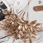 Lifelike Gold Christmas Flowers Artificial Bouquet For Home Decoration