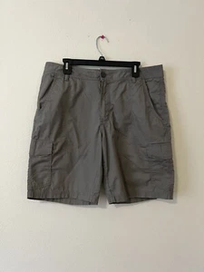 Columbia Mens Cargo Shorts Field Gear Omni-Shade  Nylon Elastic Waist Gray - Picture 1 of 7