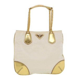 Prada Gold Synthetic Shoulder Bag Authentic