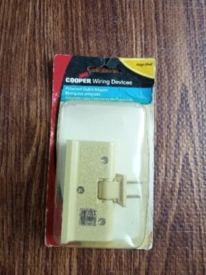 3-Outlet Tap Adapter, 15A, 125V, 1-15 Rating, Ivory White, Cooper Wiring Devices - Image 1 of 4