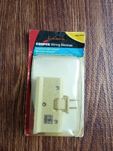 3-Outlet Tap Adapter, 15A, 125V, 1-15 Rating, Ivory White, Cooper Wiring Devices - Image 1 of 4