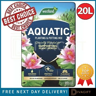 WESTLAND WASSERKOMPOST 20L TORFFREIER BODEN FÜR TEICHE PFLANZEN TEICHBLUMENMISCHUNG - Bild 1 von 4