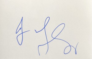 Jennifer Grey Authentic Signed White Card AFTAL