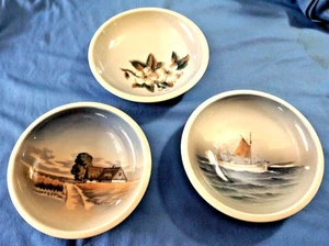 Lot 3 Lyngby Porcelain Sail Boat Farm House Magnolia Royal Copenhagen Denmark - Picture 1 of 8