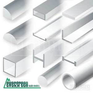 Evergreen Strip Styrene Rods Tubes Angles Model Scratch Building Plastic Build