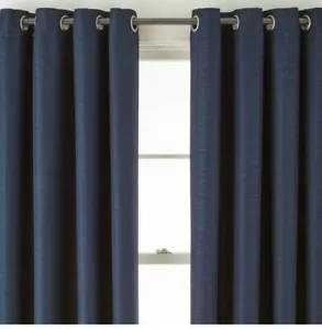 Pannello tenda occhiello tessuto cesto 50 x 63 JCP Liz Claiborne Quinn indaco blu navy - Foto 1 di 6