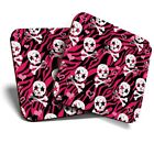 2 x Coasters - Pink Leopard Print Rock Girls Skull  #46077