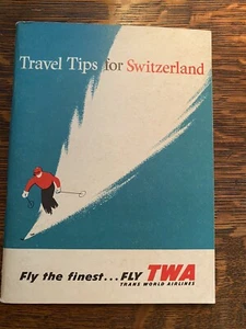 Vintage TWA Airlines Reisetipps SCHWEIZ Booklet SightseeEating Hotels + EUC - Bild 1 von 9