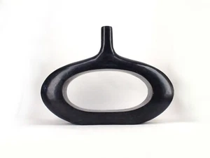 Marquis Collection Of Beverly Hills, Extra Large Art Deco Vase In Black - Picture 1 of 7