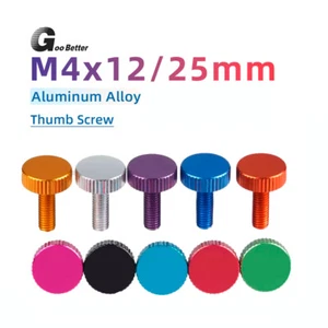 M4x12/25mm Hand Grip Knob Knurled Thumb Screw Aluminium Hand Turn Knob DIY Bolts - Picture 1 of 22