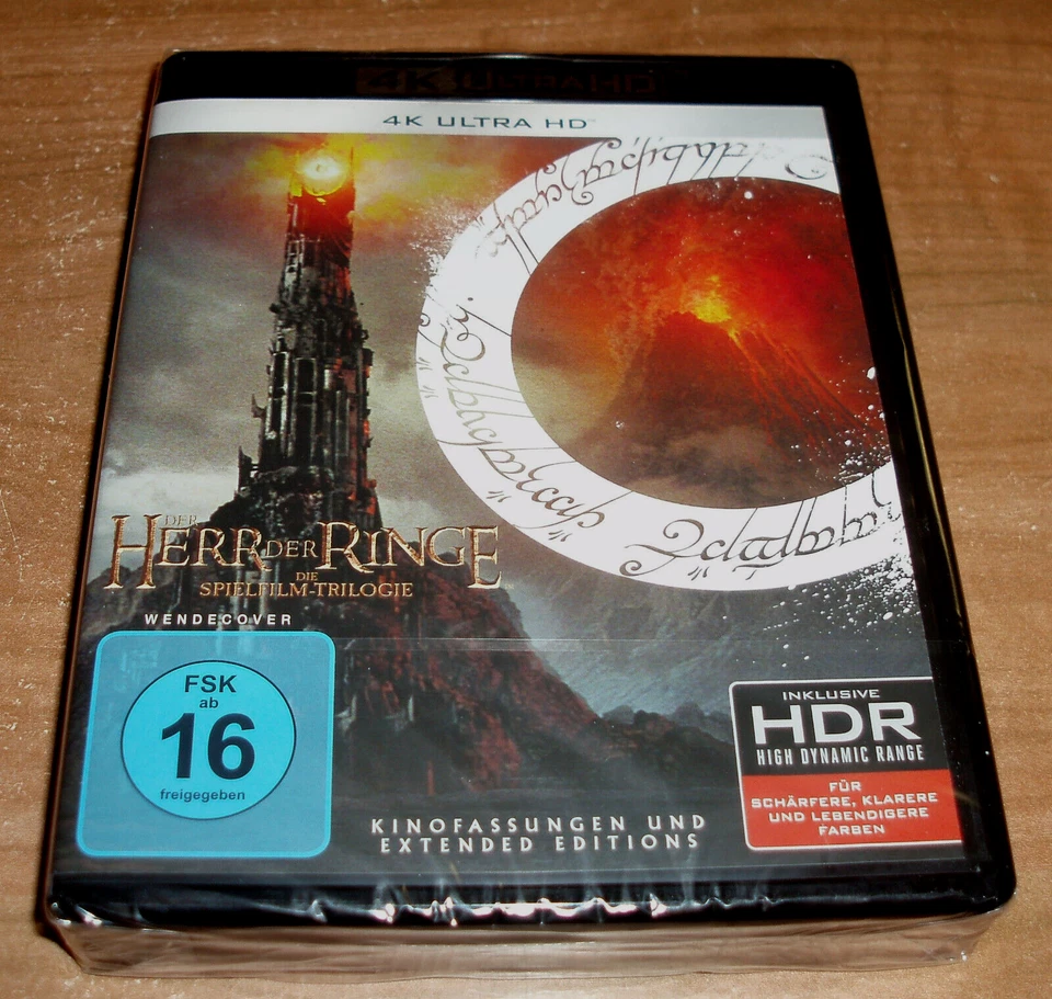 Lord of The Rings Extended and Theatrical 4k Blu-ray Region- English
