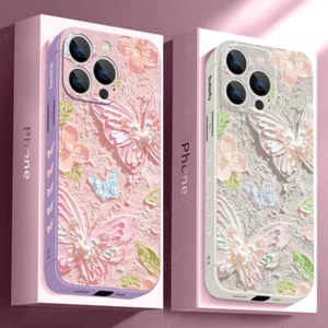 Shockproof Phone Case For iPhone 16 15 Pro Max 14 13 12 11 XR 8 16E Flower Cover - Picture 1 of 18