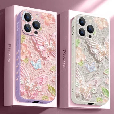 Shockproof Phone Case For iPhone 16 15 Pro Max 14 13 12 11 XR 8 16E Flower Cover - Image 1 of 4