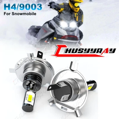 2 H4 9003 Blanco Moto de Nieve LED Bombilla Faro Para Arctic Cat M7000 2015-2016 EE. UU. Foto 1 de 4