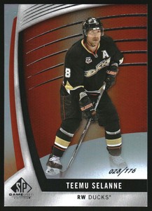 2017-18 SP Game Used Orange Rainbow #82 Teemu Selanne /176