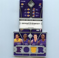 2009-10 SP GAME USED #FF-LALPHO KOBE BRAYNT JERSEY "FOUR ON FOUR FABRICS" #22/99