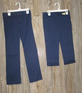 FADED GLORY Navy Blue Chino Pants & Capri Lot Girls Size 8 School Casual - Picture 1 of 21