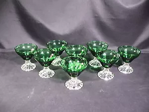 Anchor Hocking Burple Grün Champagner Groß Sherbet Gläser 8er Set - Bild 1 von 11