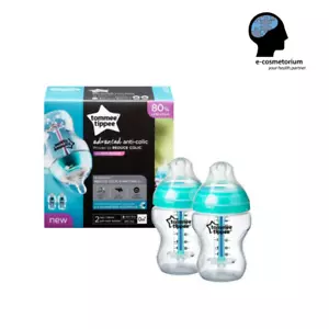 Tommee Tippee Closer to Nature Newborn 260ml (9 oz) 0m+ 2-pack Anti-colic Vented - Picture 1 of 2