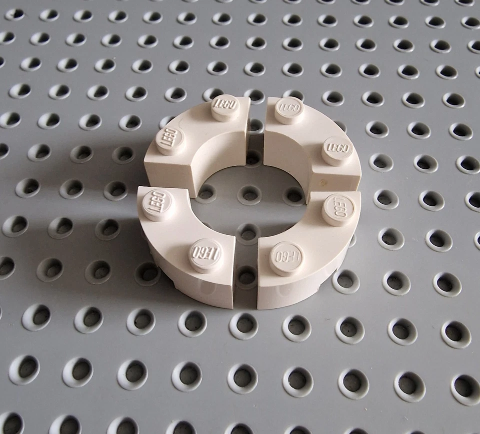 Lego City Viertelstein Brunnenstein Weiß 4 Stück 3063 85080 45417 A087 - Bild 1 von 1