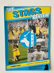 MANSFIELD TOWN V PORT VALE. 20TH DECEMBER 1987. DIVISION THREE. - Picture 1 of 2