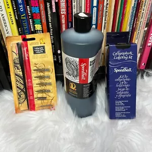 KIT DE LETRAS Y TINTA DE CALIGRAFÍA SPEEDBALL 32 OZ - Imagen 1 de 5