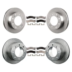For Chevrolet Silverado 3500 HD GMC Front Rear Disc Brake Rotors Ceramic Pad Kit - Picture 1 of 17