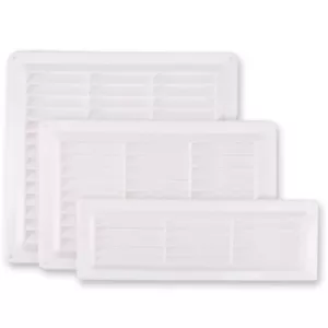 Choose Size WHITE LOUVRE AIR VENT Brick Wall Ventilation Grille Cover Internal - Picture 1 of 4