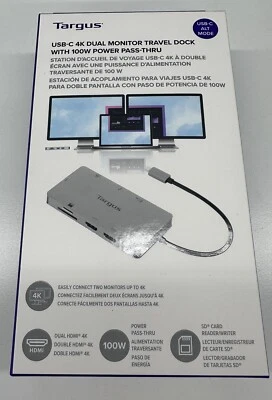 Targus - USB-C Dual HDMI 4K Docking Station with 100W PD Pass-Thru ( DOCK423TT) - Image 1 of 3