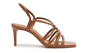 Schutz Octavia Mid Calf Leather Sandal Size: 11 Color: Brown - Picture 1 of 10