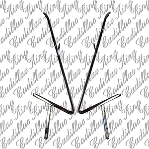 65 CADILLAC DEVILLE 2DR CONVERTIBLE + ELDORADO VENT GLASS FRAMES PAIR GOOD USED - Foto 1 di 21