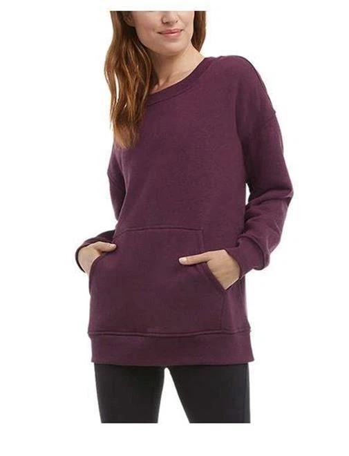 NEW! WOMEN'S DANSKIN SOFT FLEECE LINED CREWNECK SWEATSHIRT WITH POCKETS! VARIETY - Image 1 of 1