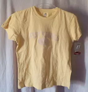 NWT Women's XL Russel Athletics West Virginia Mountaineers T-Shirt Yellow Nice - Picture 1 of 5