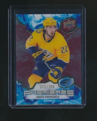 DAVID FARRANCE 2021-22 UPPER DECK ICE PREMIERES RED RC PARALLEL 373/399 #195 - Image 1 of 2