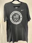 Nike United States Olympic Team Mens Dri-Fit Short Sleeve T-Shit Sz Xl Dark Grey