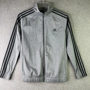 Adidas Trainingsjacke Jugend L Full Zip 3 Streifen Langarm grau meliert WS26 - Bild 1 von 12