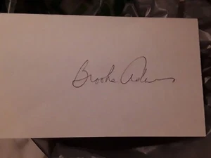Tarjeta de índice firmada de colección autografiada automática de Brooke Adams - Imagen 1 de 2