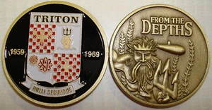 USS Triton SSN 586 Submarine Coin From the Depths USN - Picture 1 of 1