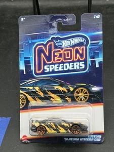 2024 Hot Wheels NEON SPEEDERS Series CUSTOM '01 ACURA INTEGRA GSR 7☀black/orange - Picture 1 of 2