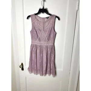 Lily Rose Women's Mauve Pink Lace Boho Sleeveless Girly Dress S Coquette - Picture 1 of 8