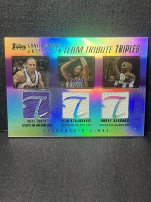 Mike Bibby Peja Stojakovic Jackson Patch 2003 Topps Contemporary Collection /200 - Image 1 of 3