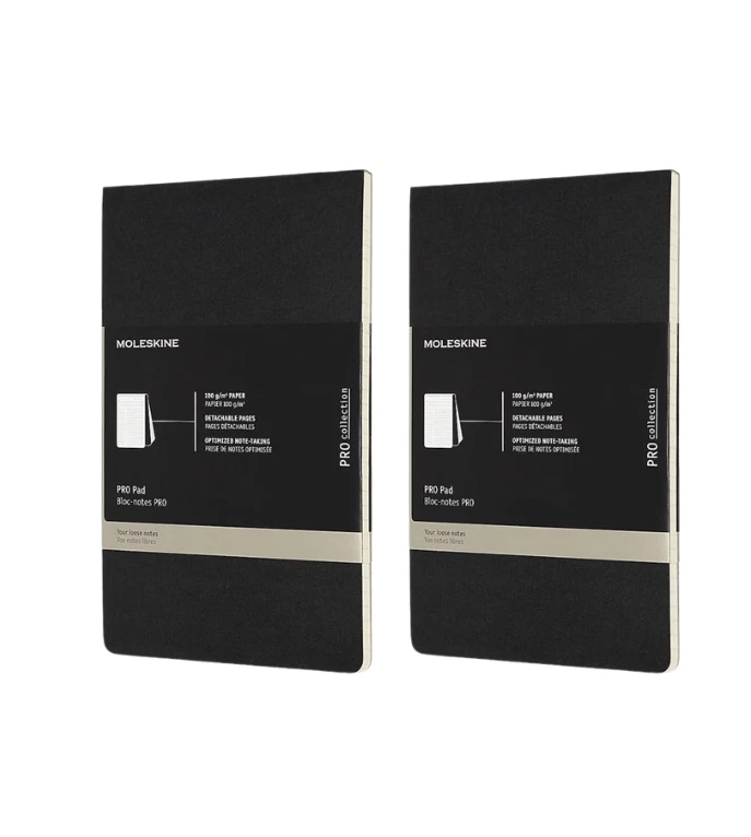 2 Moleskine PRO Pad Soft Cover Large 5 x 8.25 Ruled Black 96 Pages - Изображение 1 из 1