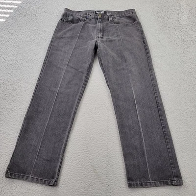 Red Ape Jeans Mens 36 Black Straight 33 Embroidery Denim meas 36x30 Y2K Hip Hop - Image 1 of 4