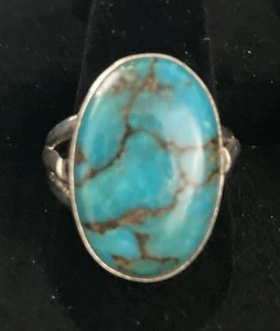 Sterling Silver 925 Turquoise Ring - Picture 1 of 8