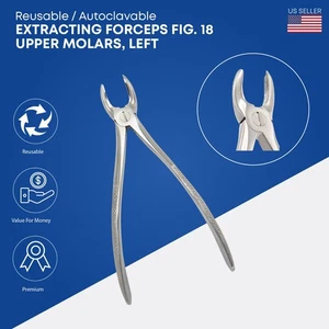 Pinzas Extractoras Fig 18 Superior Molar Izquierdo Premium Extracción Pinzas Dentales - Imagen 1 de 1