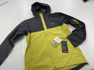 Rab Mens Pertex Downpour Mountain Waterproof Jacket - Graphene/Zest RRP£150 BNWT - Picture 1 of 11
