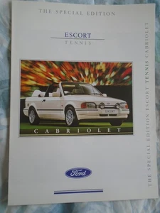 Ford Escort Tennis Cabriolet brochure Jun 1989 UK market ref FA 898 - Picture 1 of 1