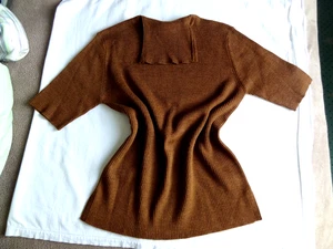 Moccafarbener leichter Pullover mit 50 % Merinowolle + Gr. 40 + - Bild 1 von 4