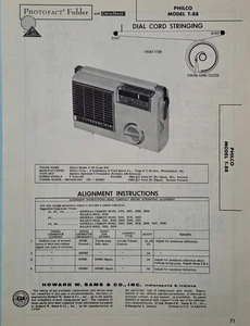 SAMS PHOTOFACT TRANSISTOR RADIO MANUAL PHILCO MODEL T-88 - Picture 1 of 1